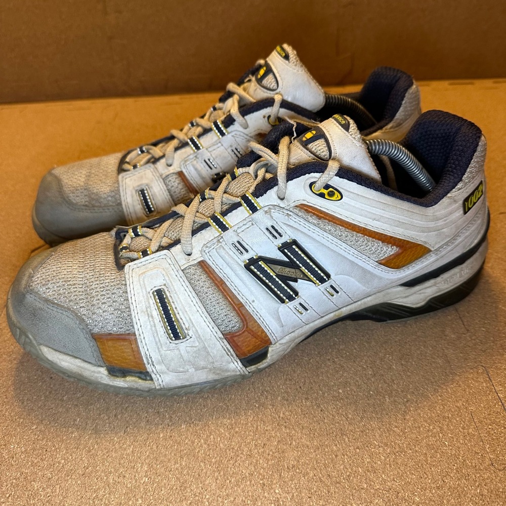 New Balance 1002 Mens Size 12D Tennis Shoes White Grey Orange CT1002W - Picture 5 of 11